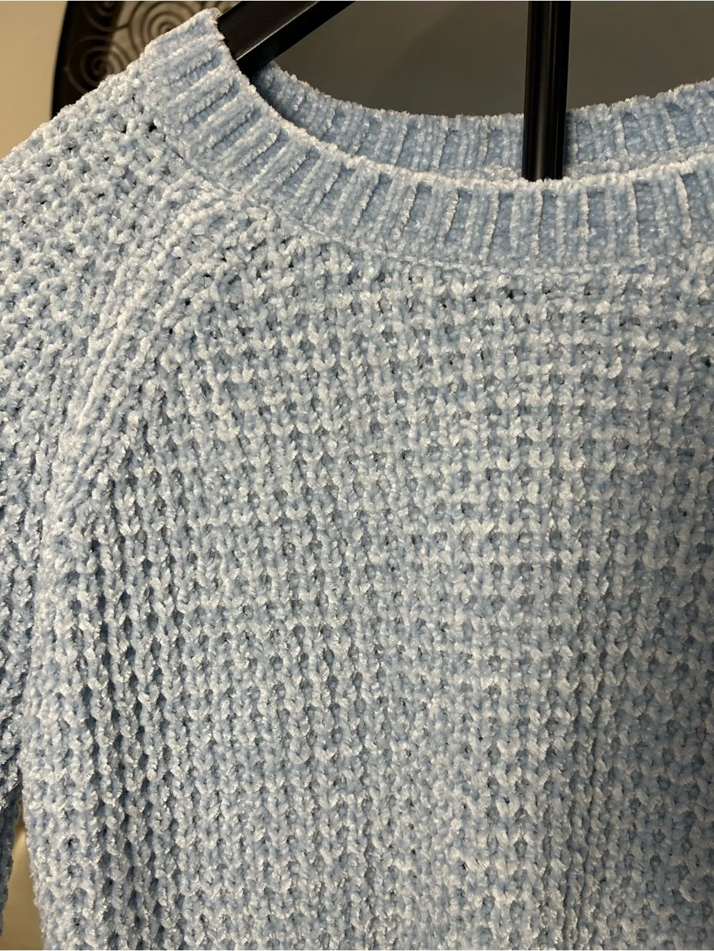 Altar'd State Pale Blue Chunky Crewneck Sweater